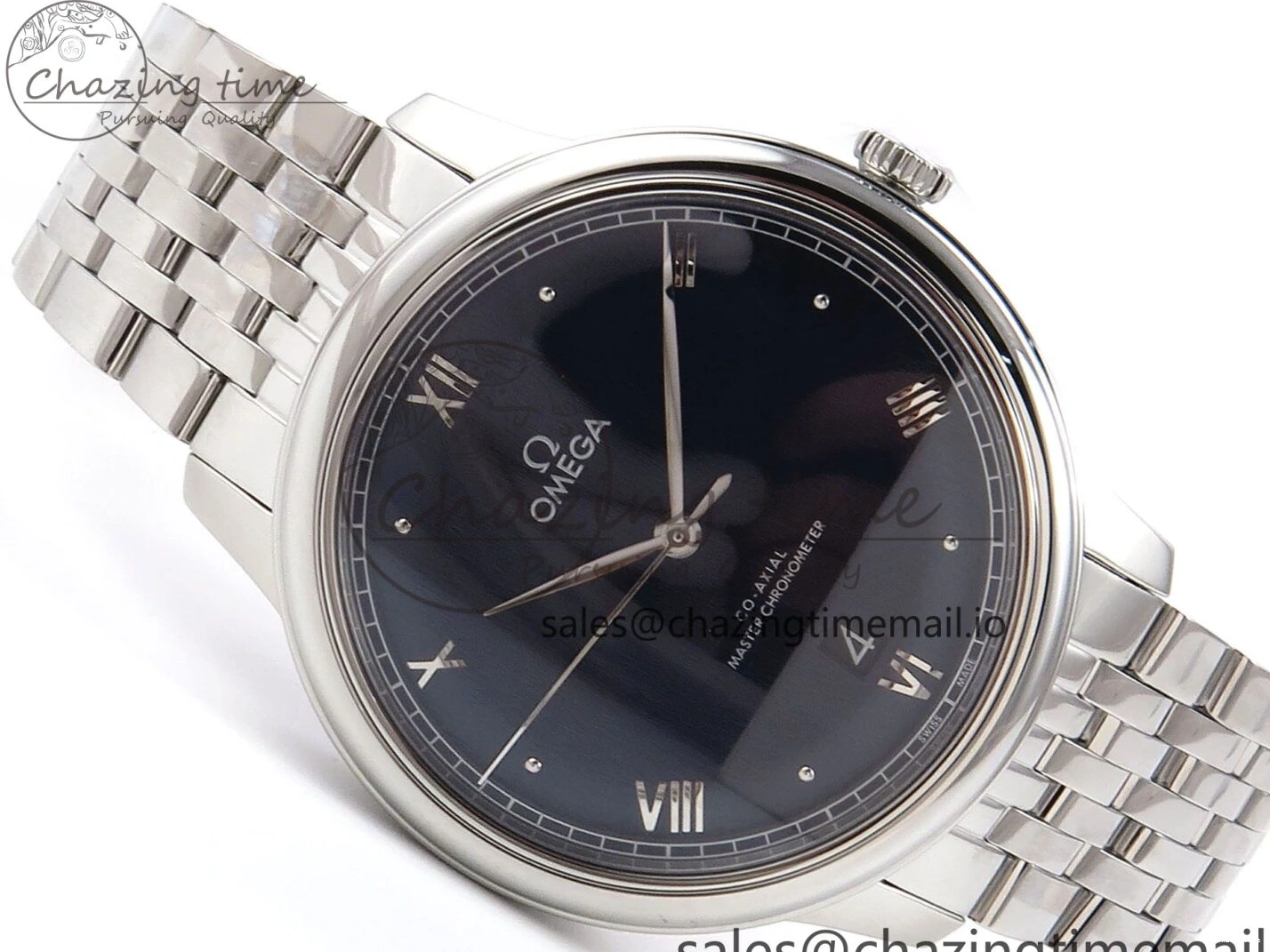 0225 Supportive De Ville Date SS VSF 1:1 Best Edition Blue Dial on SS Bracelet A 7700
